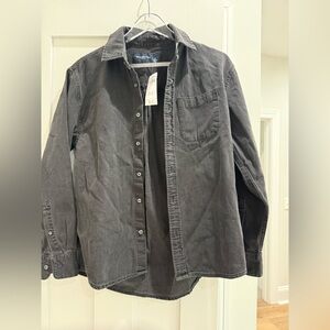 Black denim Abercrombie shirt new with tags XS